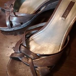 Nine West Gold Wedges